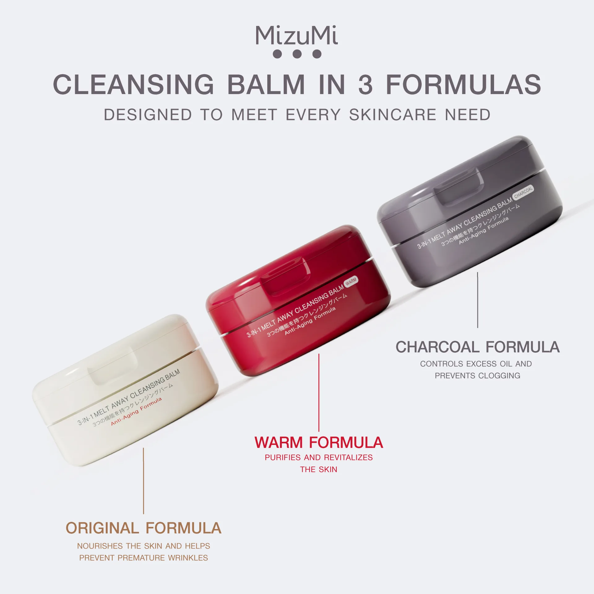 MizuMi 3-In-1 Melt Away Cleansing Balm Warm