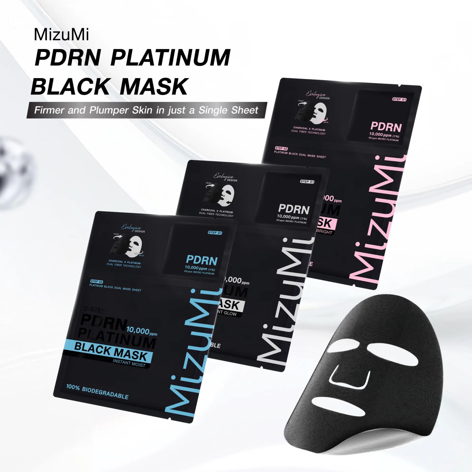 MizuMi PDRN Platinum Black Mask Instant Bright
