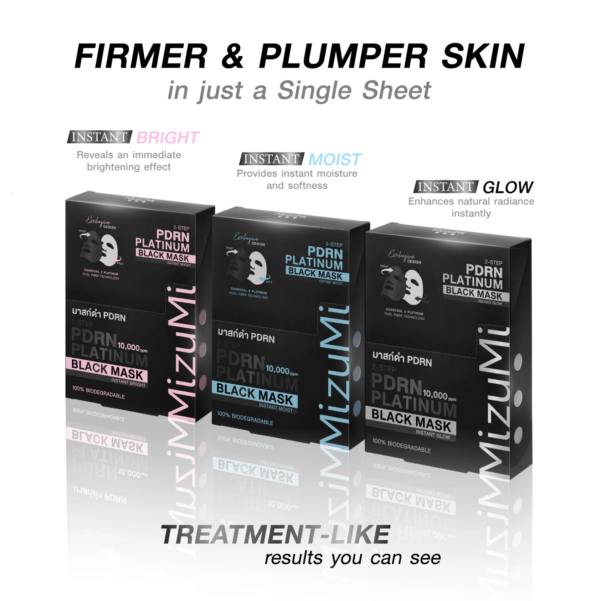MizuMi PDRN Platinum Black Mask Instant Glow