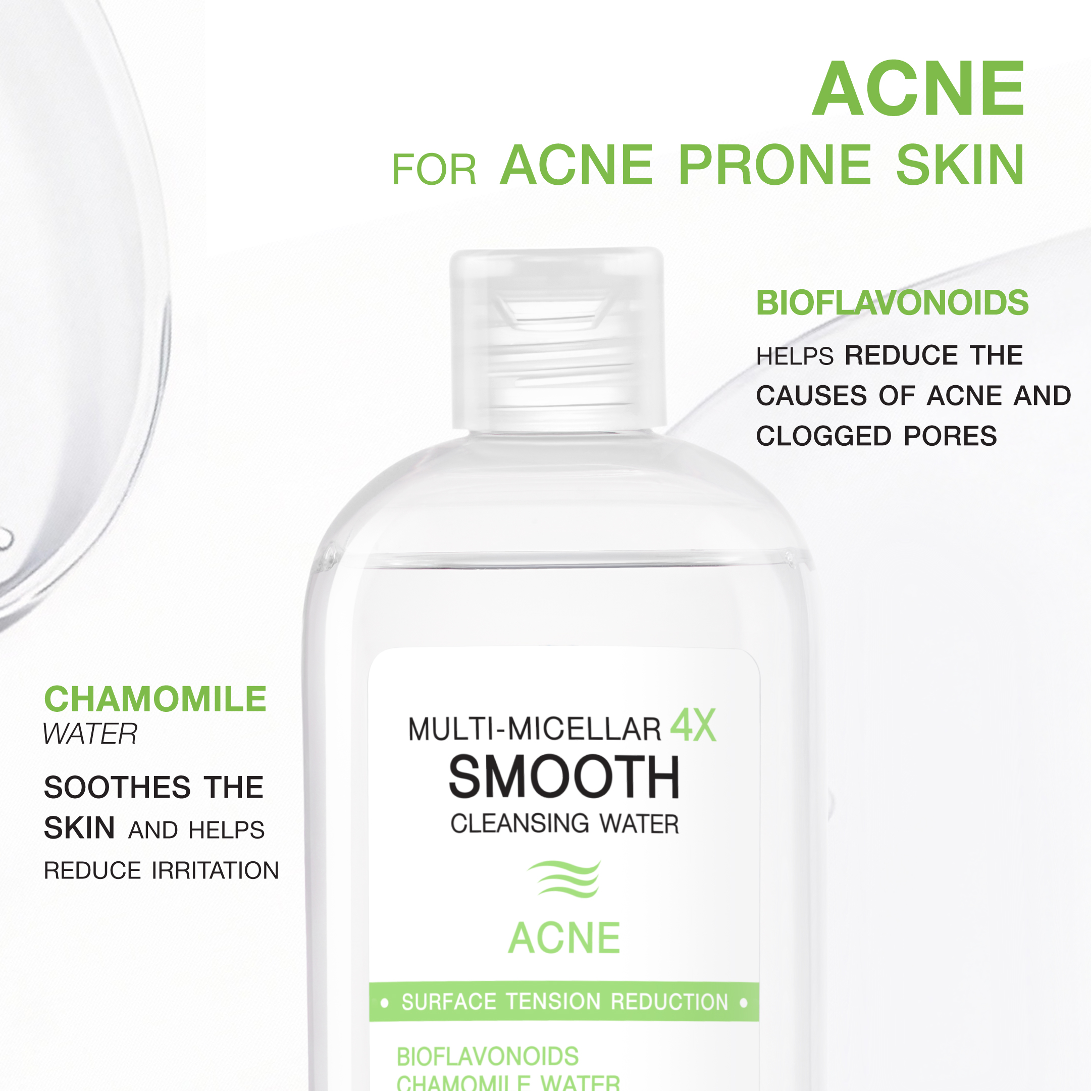 Multi-Micellar 4X Smooth Cleansing Water Acne