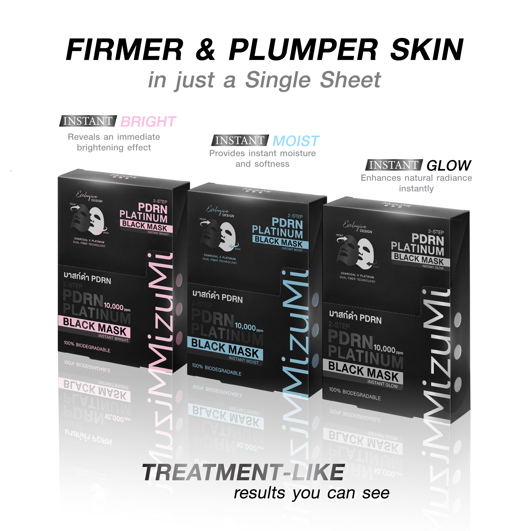 MizuMi PDRN Platinum Black Mask Instant Glow